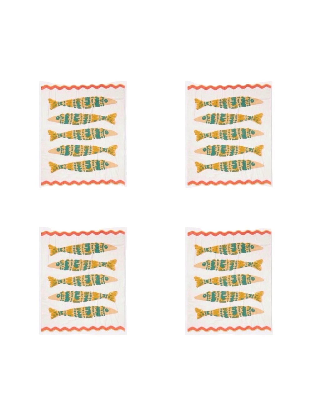 Threshold Design Fish Oversized JUMBO Beach Towel - 72” x 60” - 4 Count